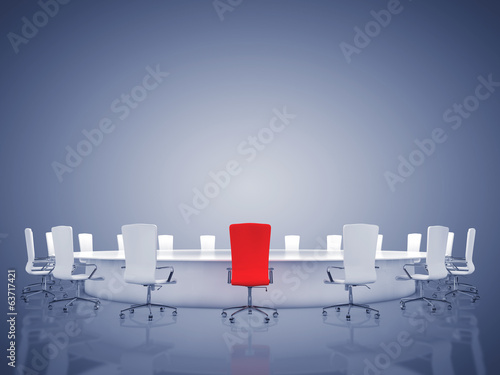 Modern oval conference room with copyspace,CEO