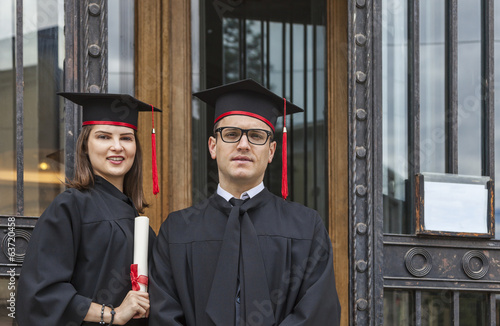 Portrait of a Couple in the Graduation Day