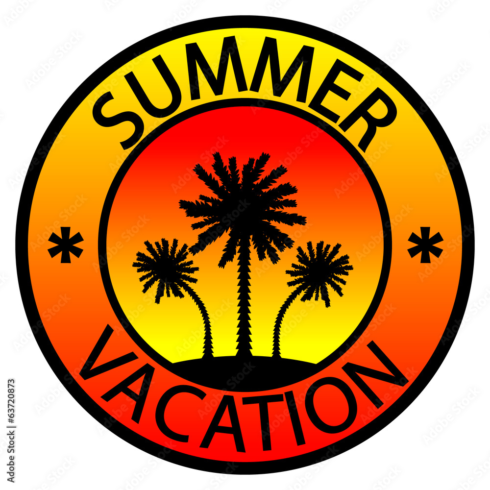 Summer vacation stamp