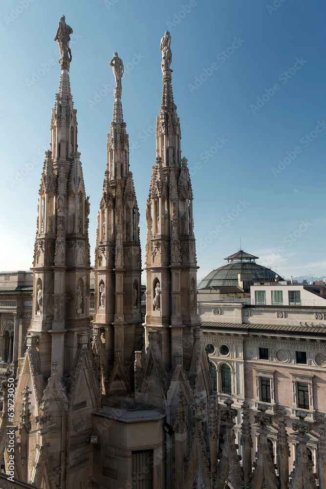 Duomo di Milano, guglie e Galleria Vittorio Emanuele