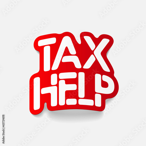 realistic design element: TAX HELP