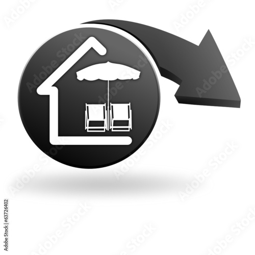 location de vacances sur symbole noir
