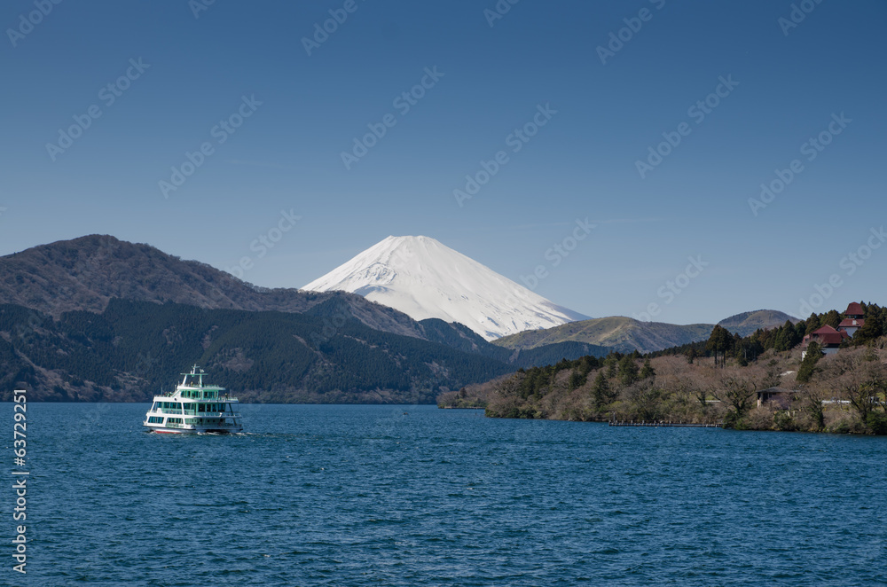 Ashino lake and Mt,fuji
