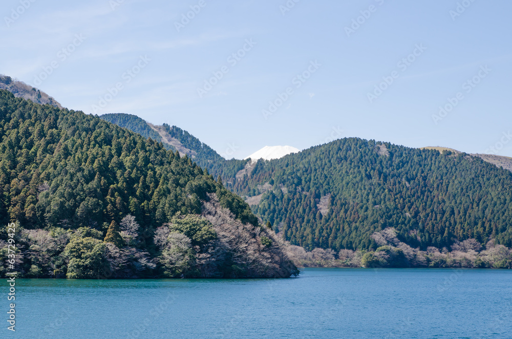 View from the boat in Ashino Lake