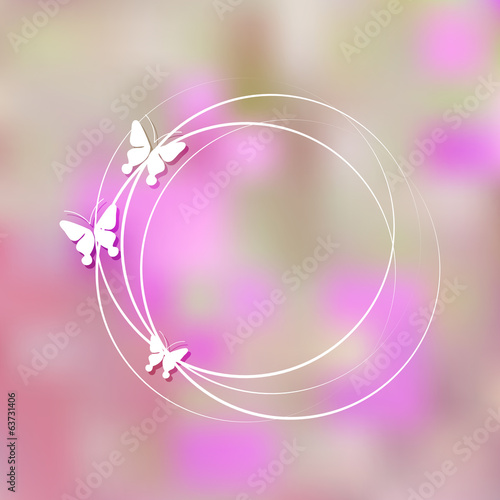 pretty background with butterflies
