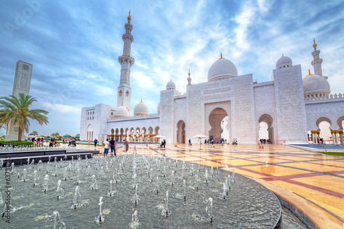 Sheikh Zayed Grand Mosque in Abu Dhabi, the capital city of UAE