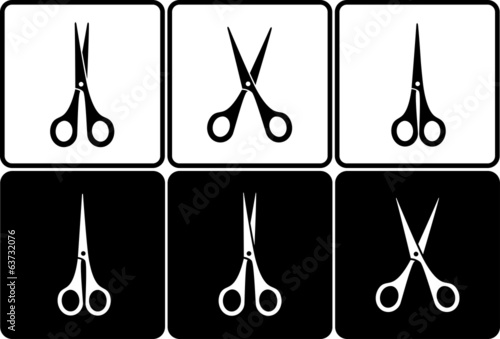 set with cutting scissors