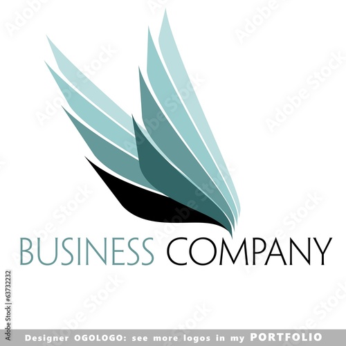 logo, illustrations, symbols, vector, striped, art, sign, wing