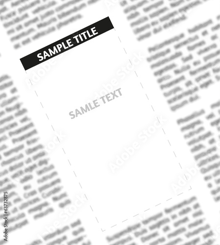 Vector unsharp newspaper