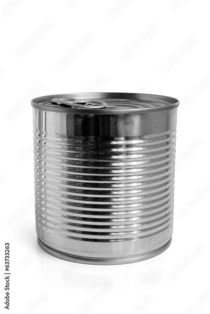 Closed food tin can Closed food tin can