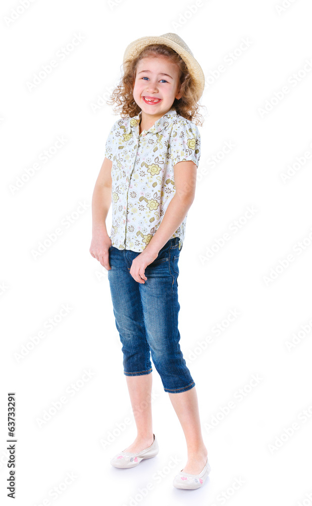 Girl wearing a hat. Girl wearing a hat.
