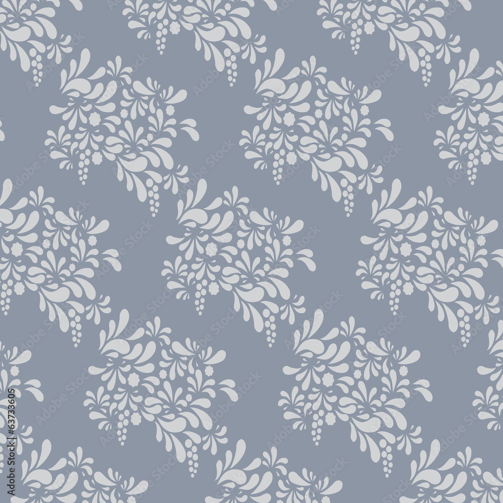 Grey floral pattern. Endless background Grey floral pattern. Endless background