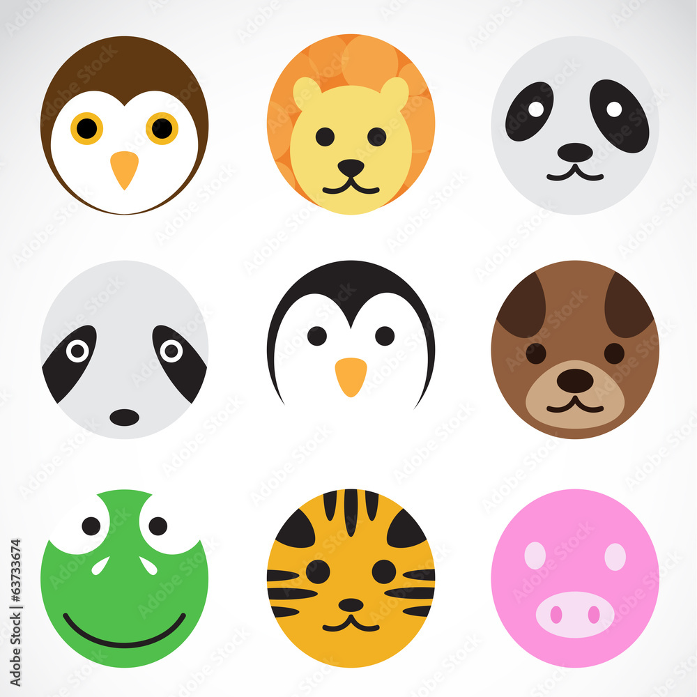 Obraz premium Animal vector icons