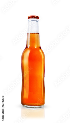 Bottle of soft drink isolated on white