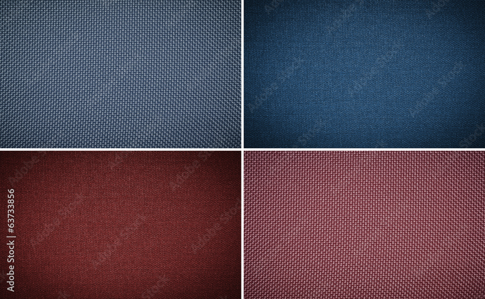 Fototapeta premium Set fabric texture background