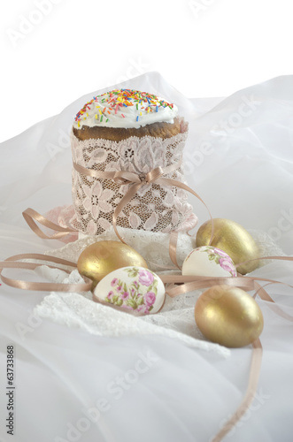 Easter egg cake fabric lace