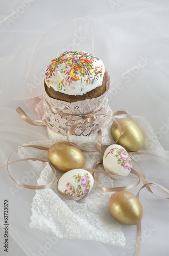 Easter egg cake fabric lace