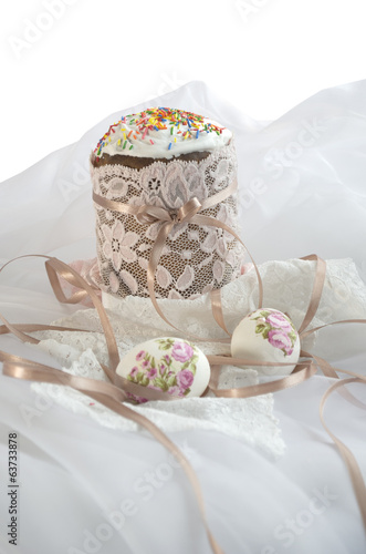 Easter egg cake fabric lace