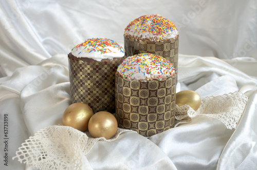 Easter egg cake fabric lace