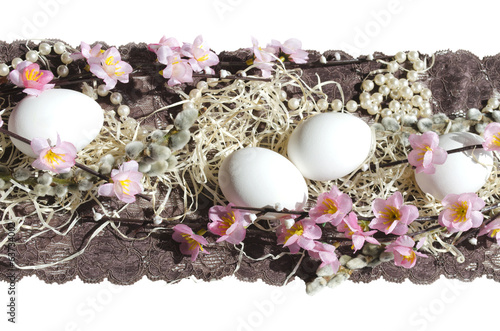 Easter egg cake fabric lace pearl