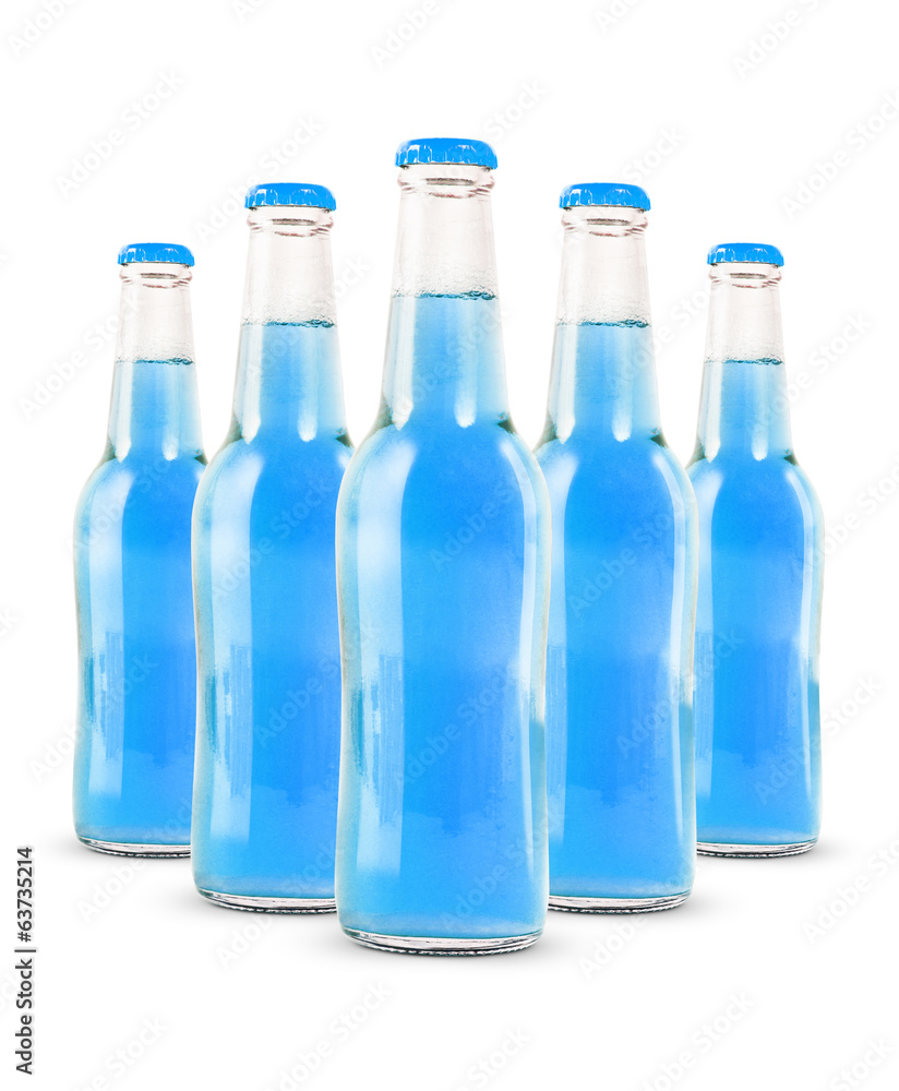 Bottles of soft drink isolated on white Bottles of soft drink isolated on white