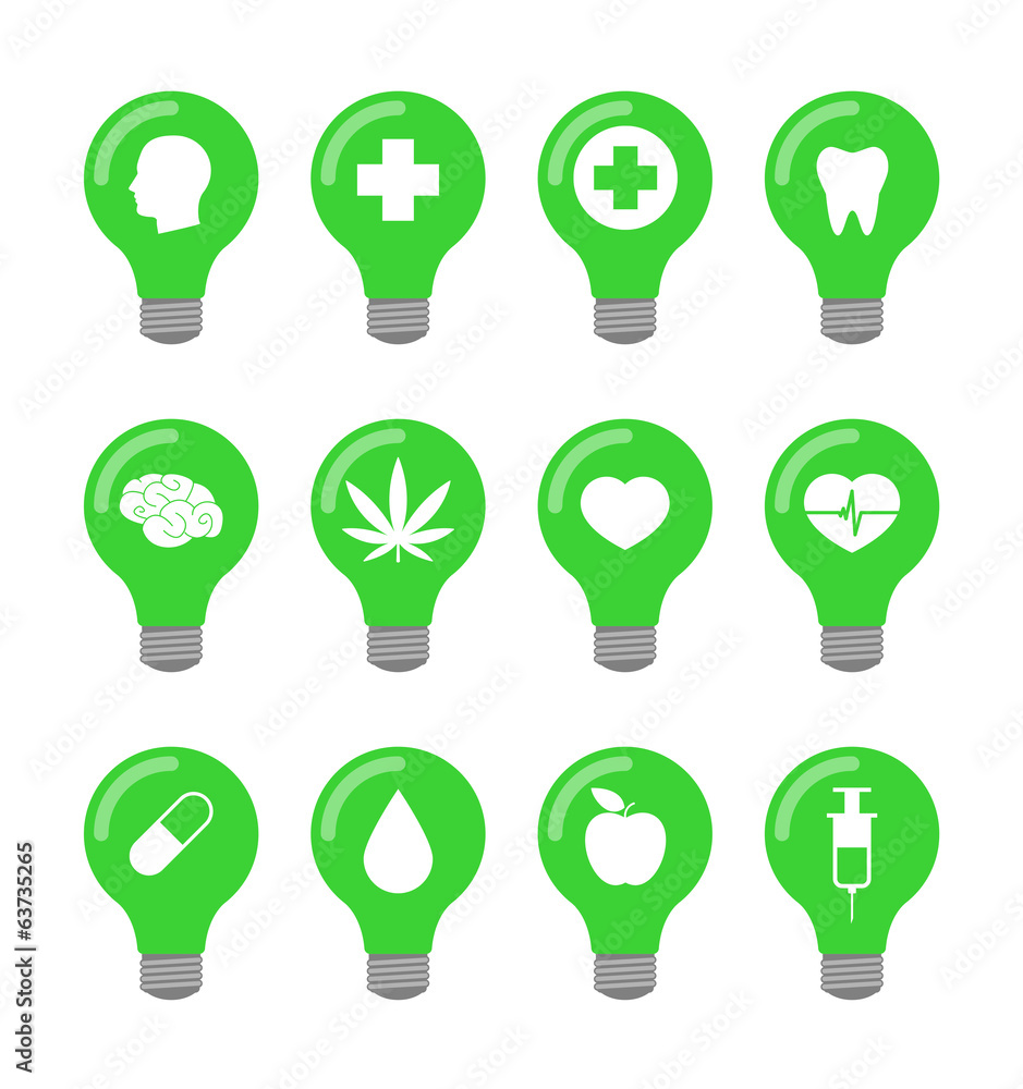 Lightbulb icon set Lightbulb icon set
