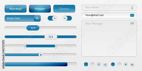 Modern user interface elements for website or app. Vector.