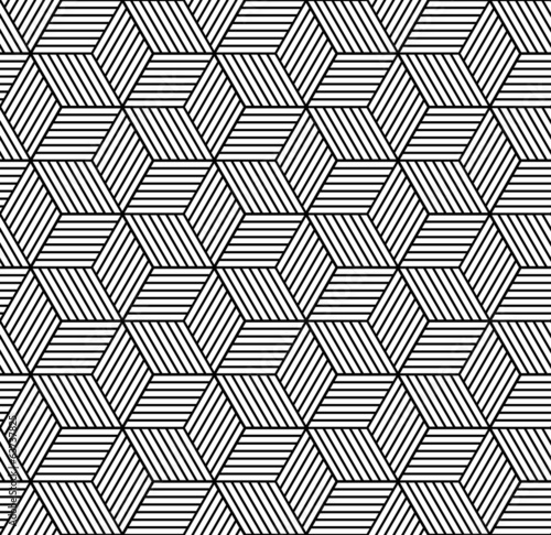 Seamless geometric pattern with cubes