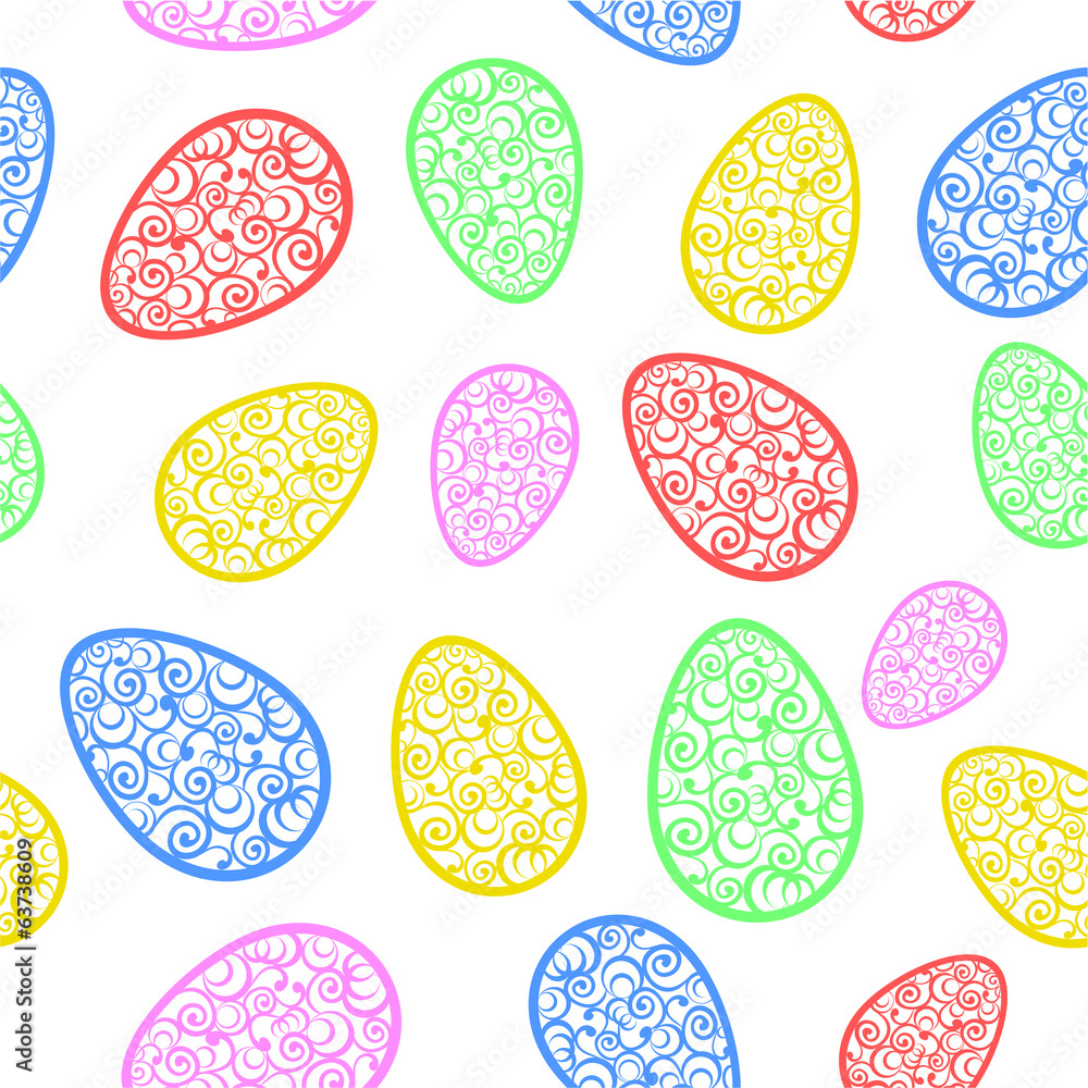 Seamless pattern with easter eggs Seamless pattern with easter eggs