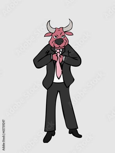 Businessman bull man