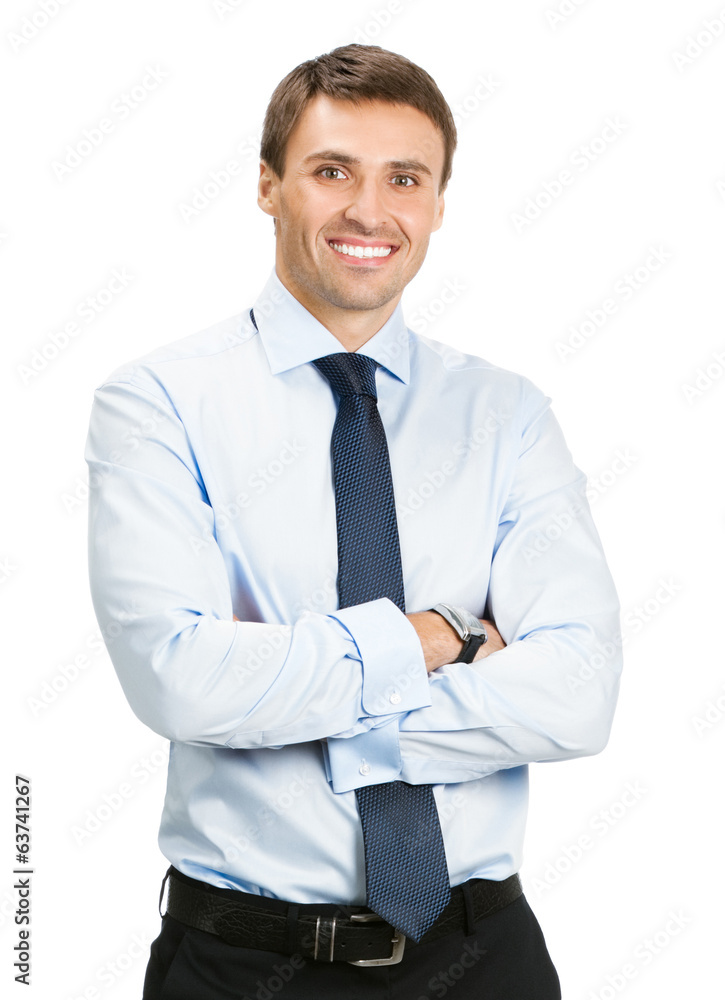Portrait of happy business man, on white Portrait of happy business man, on white