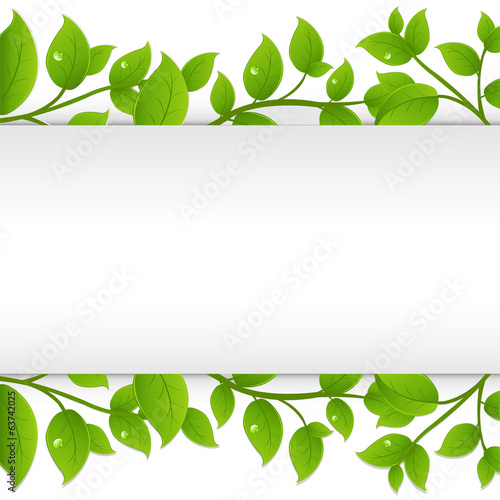 Background With Green Branches