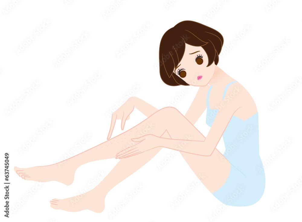 脛毛に悩む女子 脛毛に悩む女子