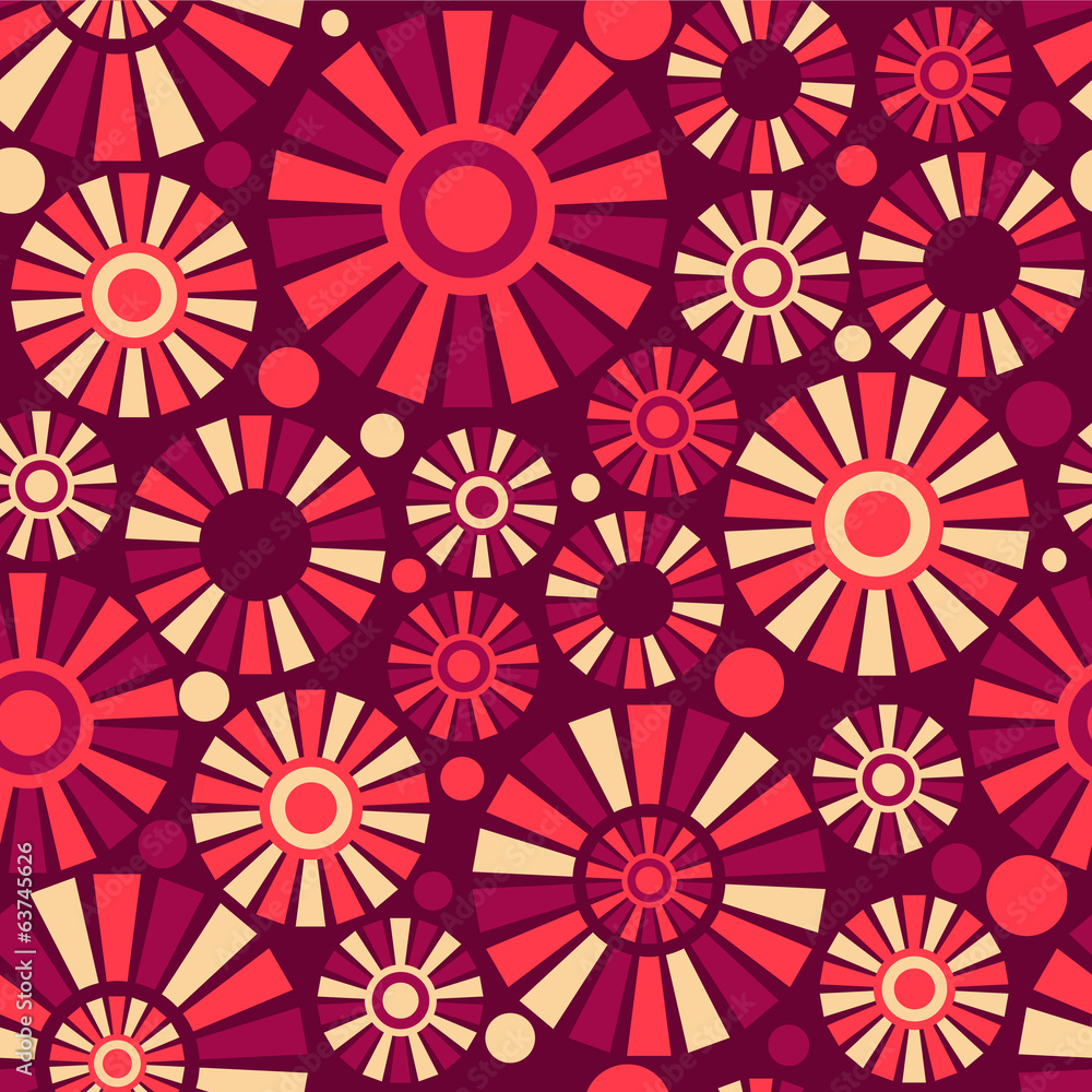 Abstract seamless pattern with colorful shapes