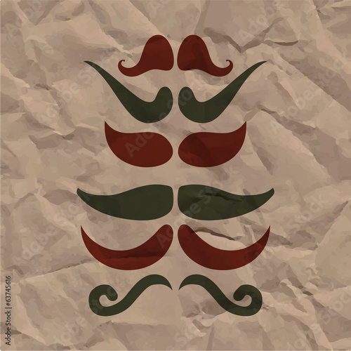 Hipster card various kinds of mustache