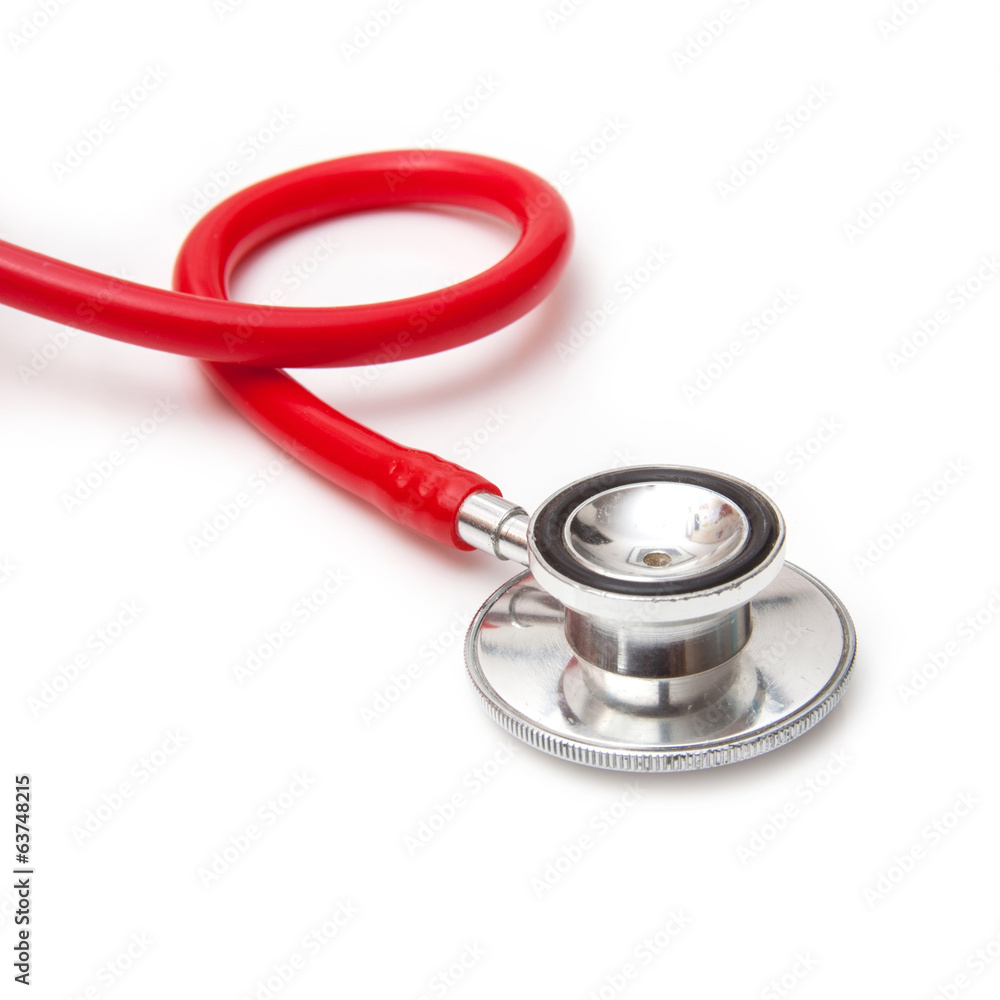 Stethoscope isolated on a white studio background. Stethoscope isolated on a white studio background.
