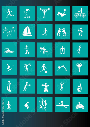 kliparty ikonki sportowe