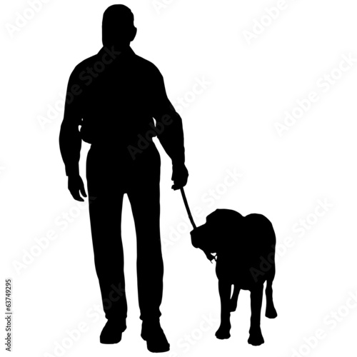 Vector silhouette of the man.