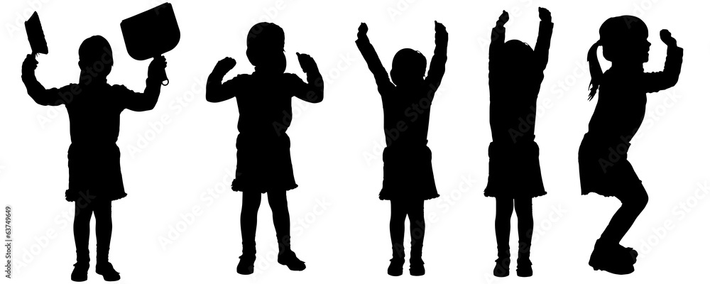 Vector silhouette of girl. Vector silhouette of girl.