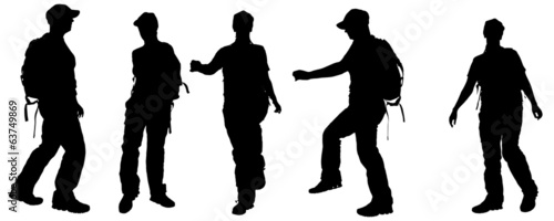 Vector silhouette of woman.