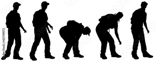 Vector silhouette of woman.