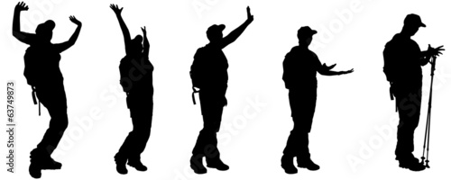 Vector silhouette of woman.