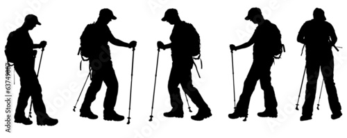 Vector silhouette of people.