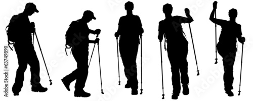 Vector silhouette of people.