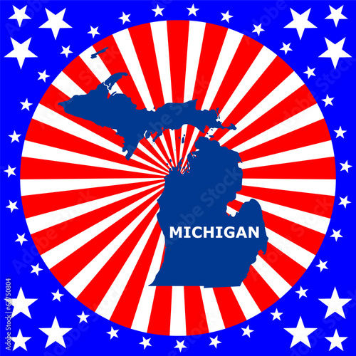 map of the U.S. state of Michigan