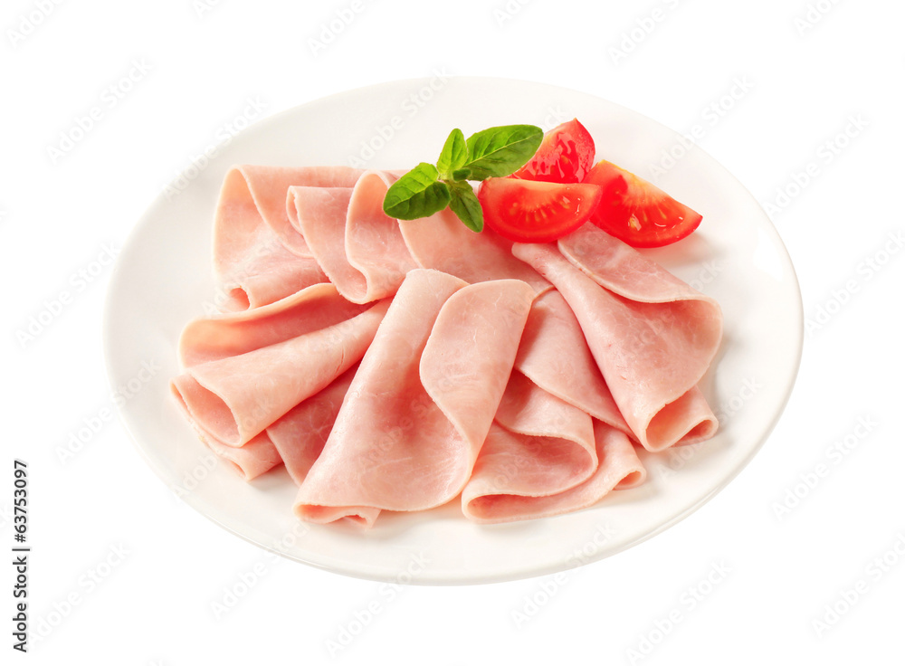 Thin-sliced ham