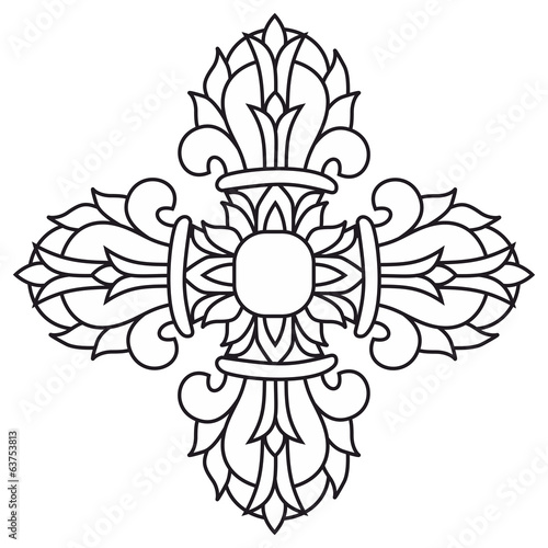 Sacred buddhist religious symbol  - vajra or dorje