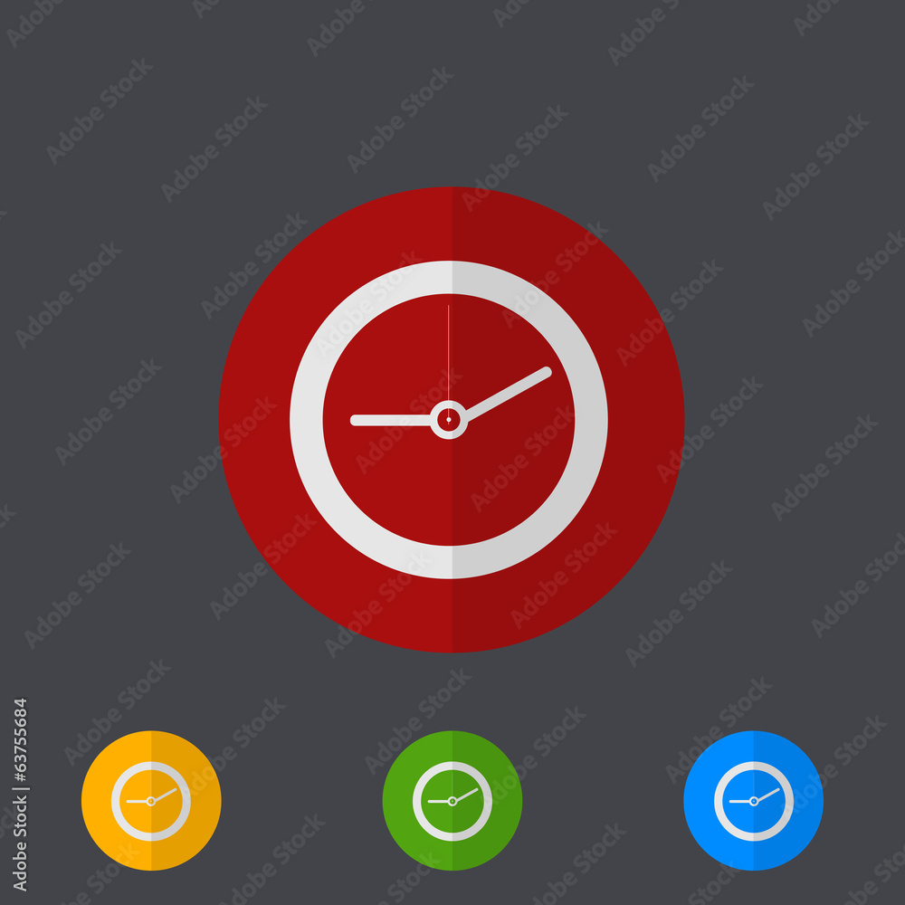 Vector modern circle icons set on gray Vector modern circle icons set on gray