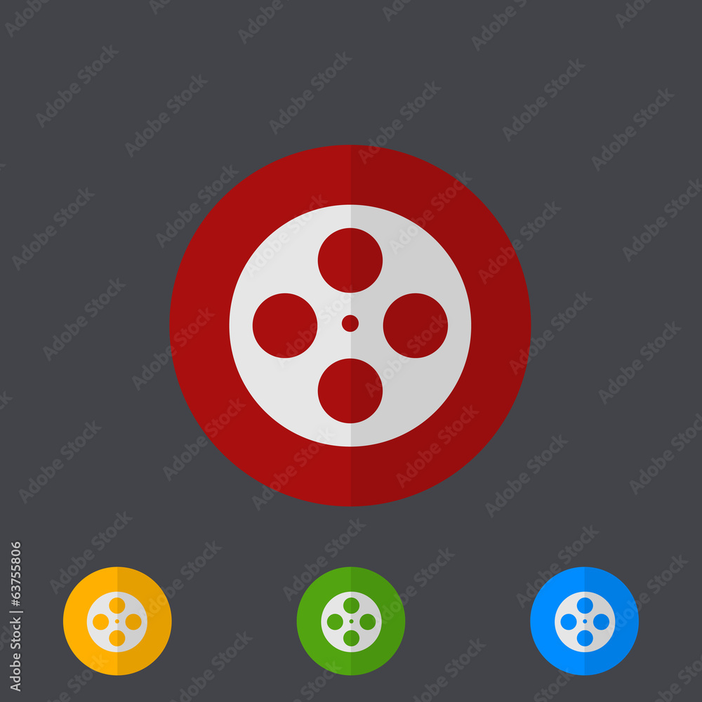 Vector modern circle icons set on gray Vector modern circle icons set on gray