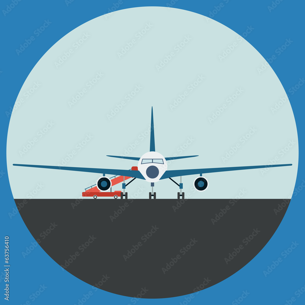 Airplane flat vector illustration Airplane flat vector illustration